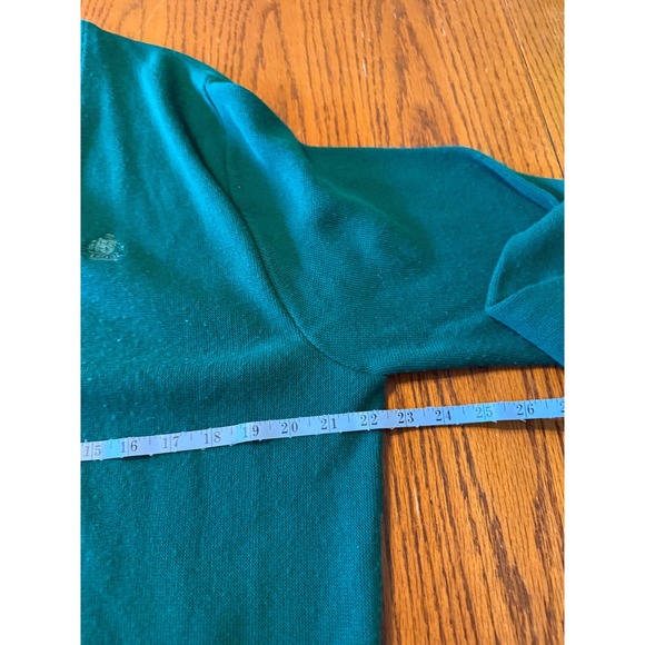 Vtg Izod Green Cardigan Sweater Mens Size Large Button Up V Neck Distressed - Picture 5 of 7